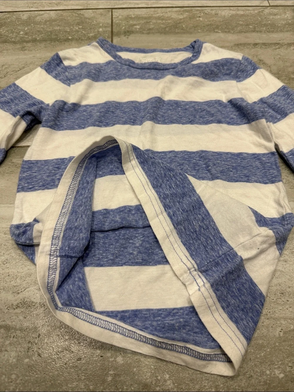 The Children's Place Blue & White Striped Long-Sleeve Tee